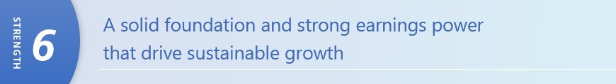 A solid financial foundation and strong earnings power, which drive sustainable growth