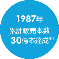 1987年累計販売本数30億本達成※1